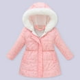 thumbnail image 2 of Povozer Girl's Winter Parka Coat Long Waterproof Warm Fleece Puffer Jacket(Pink,5T-6T), 2 of 6