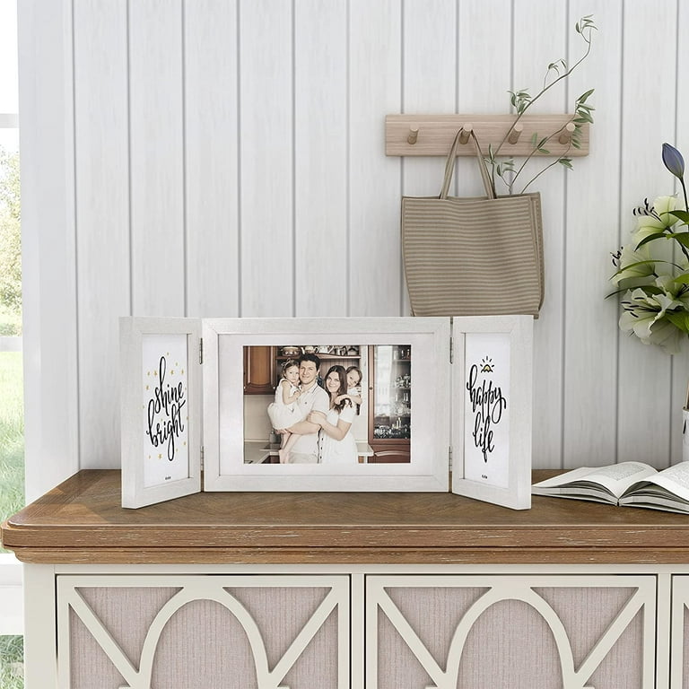 Picture Frames Set Rustic White Collage Picture Frames Wood - Temu
