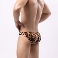 thumbnail image 4 of Nmnitkp Leopard Print Underwear Mens Boxer Briefs Low Rise Breathable Men Trunks Shorts Soft and Skin Friendly Underpants Wear-Resistant and Elastic Briefs Brown #02,XL, 4 of 5