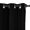 thumbnail image 3 of TWOPAGES Outdoor 26 W X 84 L Inches Drape Waterproof Fade Resistant Curtain, 1 Panel, Black, 3 of 5