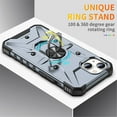 thumbnail image 7 of Case for iPhone 15 Military Grade Shockproof Magnetic Attachment with Stand Case Cover,Grey,For iPhone 15, 7 of 7