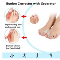 thumbnail image 4 of MANJIAMEI Toe Separator Socks with Bunion Pads, Foot Alignment Socks Bunion Toe Socks Bunion Pads Corrector Yoga Socks Toeless Socks for Women, White, 4 of 5