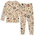 thumbnail image 3 of Boys Pajamas Girls Pajama Bohemian Element Pattern Cute Comfortable Cotton Two-piece Pajama Set, 3 of 7