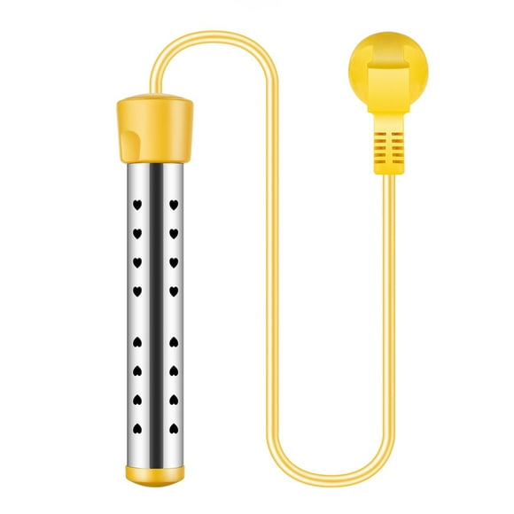 Electric Immersion Water Heater Boiler Swimming Pool Heater Fast Heating (1 pcs, yellow)