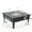 Black, variant on LeisureMod WGR-27-GL 20 x 26.8 x 26.8 in. Walbrooke Outdoor Patio Aluminum Square Fire Pit Side Table with Lid & Fire Glass, Grey