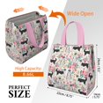 thumbnail image 3 of Husky Dog Flower Floral Insulated Lunch Bag for Women & Adults,Large Portable Soft Cooler Lunch Bag,Thermal Food Storage Tote with Pearl Cotton,8.66L,8.75x5.75x9.5 Inch, 3 of 6