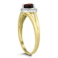 thumbnail image 2 of SZUL Women's Heart Shaped Garnet and Diamond Ring, 2 of 3