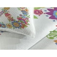 thumbnail image 3 of Ambesonne Colorful Quilted Coverlet 3 Pcs, Peace Equality Flower, Queen Size, Multicolor, 3 of 4