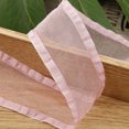 thumbnail image 1 of light pink Christmas Ribbon Wired Sheer Ribbon with Border for Christmas Tree, 4cm*20 Yards（light pink）, 1 of 5