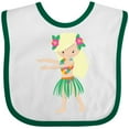 thumbnail image 3 of Inktastic Blonde Hula Girl Girls Baby Bib, 3 of 4