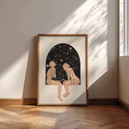 Cosmic Archway Starry Night Witch Aesthetic Art Unframed Paper Print