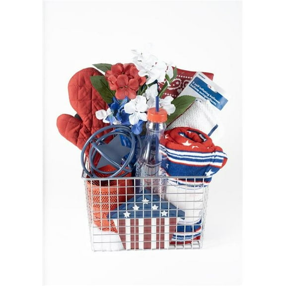 Ohio Basket Chic 143192PMM601 Stars & Stripes Patriotic Gift Basket - Perfect for July 4th, Memorial Day & Veterans Day