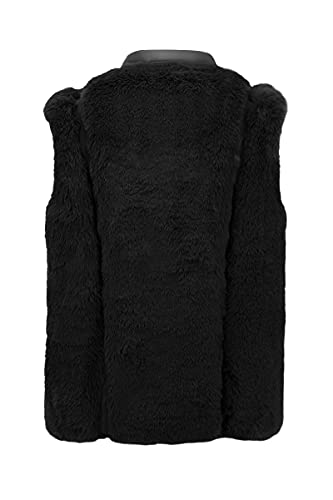 Giolshon Women's Faux Fur Vest Coat Short Sleeveless Jacket Outwear Warm Waistcoat - image 4 of 5
