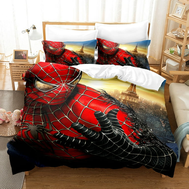 Spider-Man Bedding Set, 2-Piece/3-Piece Anime Ultra Soft