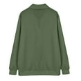 thumbnail image 5 of Boys Quarter Zip Pullover, Hoodless Sporty Sweatshirt with Ribbed Cuffs, Solid Color Long Sleeve Top for Kids, Youth Athletic Casual Wear Green 110, 5 of 6