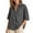 *Gray, variant on ClodeEU Women's Collar Short Sleeve Button Down Shirts,Casual Loose Fit Blouses ,Women's Plus L