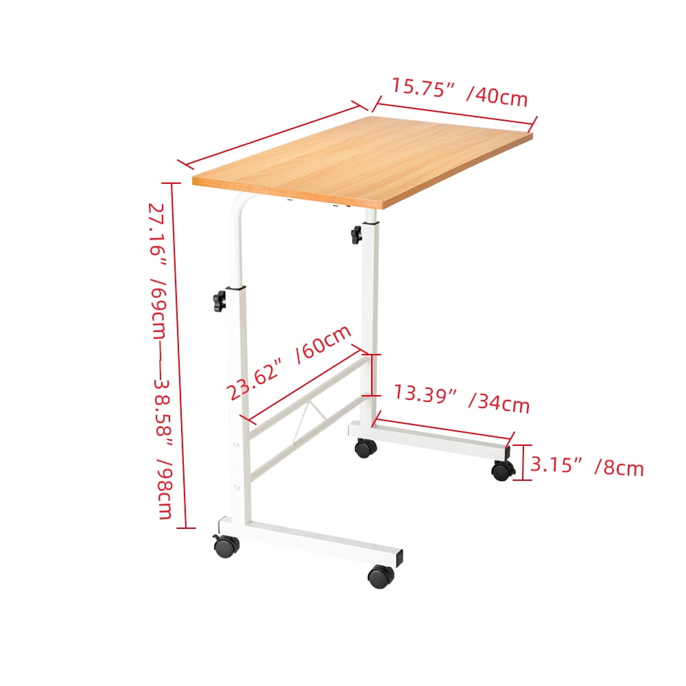 Lowestbest Adjustable Table with Wheels, Removable Side Table for Home/ Bedroom, Adjustable Height Desk for Laptop, Adjustable TV Tray Table Lowestbest Adjustable Table with Wheels, Removable Side Table for Home/ Bedroom, Adjustable Height Desk for Laptop, Adjustable TV Tray Table