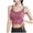 Pink, variant on Virmaxy Womens High Impact Sports Bra Color Blocking Fake Two-Piece High Elastic Shock-Absorbing Gathered Sports Bra Blue M