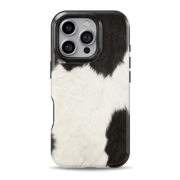 DesignSkinz Scratch-Resistant Hard Slim Case Compatible with iPhone 16 (Compatible with MagSafe) - Modern Cowhide Chic V9