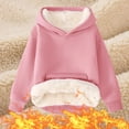 thumbnail image 2 of Miluxas 2025 Clearance! Boys Girls Winter Sherpa Lined Hoodies Clearance Kid's Fleece Pullover Hooded Sweatshirt, 2 of 9