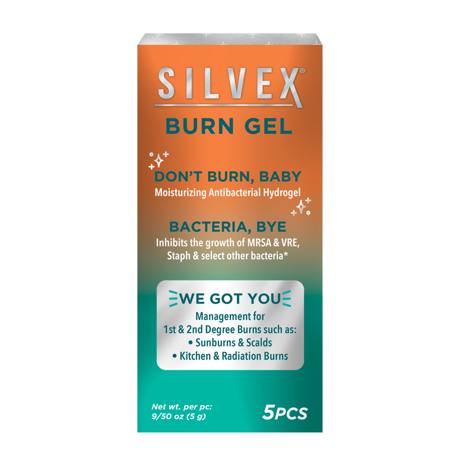 Silvex Burn Gel 5 Pk by Be Smart Get Prepared