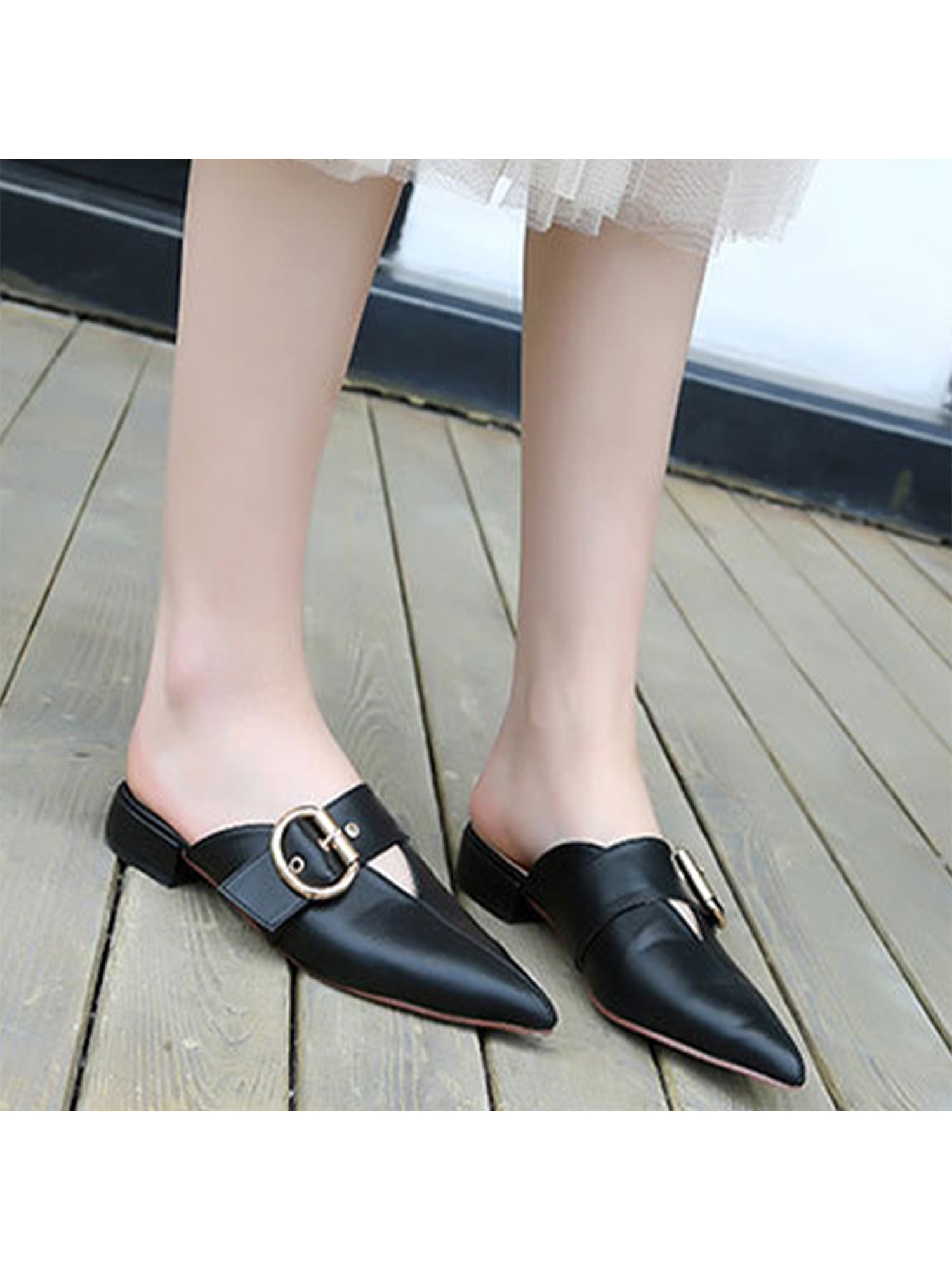 Details about Summer Mules Sandals Women's Flats Slippers Square Toe Loafers Chic Buckle Shoes Details about Summer Mules Sandals Women's Flats Slippers Square Toe Loafers Chic Buckle Shoes
