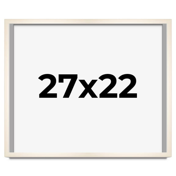 27x22 Frame White Wheat Solid Wood Picture Frame | Moulding Width 0.75 Inches | Interior Depth 0.5
