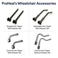 thumbnail image 2 of Rear Wheelchair Anti Tippers with Wheels, Black - Adjustable No Fall Back Device for Wheelchair - Prevent Wheelchairs from Tip Overs While Standing - Pair, 2 of 4