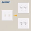 thumbnail image 4 of Wall Plate Midsize Toggle,2 Gang, White (10-Pack), 4 of 7