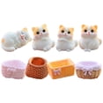 thumbnail image 6 of WHAMVOX Chic Resin Cat Ornament Set for Home Decor, Multi-Color Desktop Decoration, 3.5 Inch Figurine, 1 Piece, 6 of 8