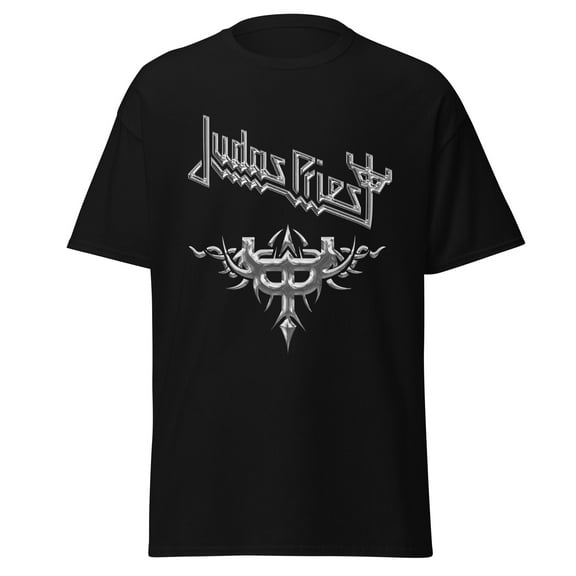Judas Priest - Liquid Metal Logo  Jumbo Print Unisex T-Shirt - Black - SmallUnisex T-Shirt - Black - Small