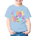 thumbnail image 3 of Girls T Shirts Short Sleeve Crew Neck Graphic Tees Casual Letter Print School Days Stylish Campus T-Shirts for Girls Size 3-4Y, 3 of 7