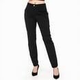 thumbnail image 2 of Hpapadks Casual Pants for Women High Waist Straight Leg Solid Color Slacks Slacks for Women Black M, 2 of 7