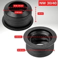 thumbnail image 2 of Manguito de goma para sifón de lavabo, 2 unidades, DN 30/40, para tubo de desagüe DN40 HT int. Tubos ext. de Ø 40mm y 1 ¼". Ø28-32 mm, junta de goma con tapón Ø45 mm, juntas de sifón de profundidad 25, 2 of 5