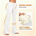 thumbnail image 2 of ZOIGHDA Women's Fleece Lined Flare Leggings Elastic Waist Bootcut Yoga Pants Winter Casual Thermal Warm Workout Trousers with Pockets(White,X-Large), 2 of 8
