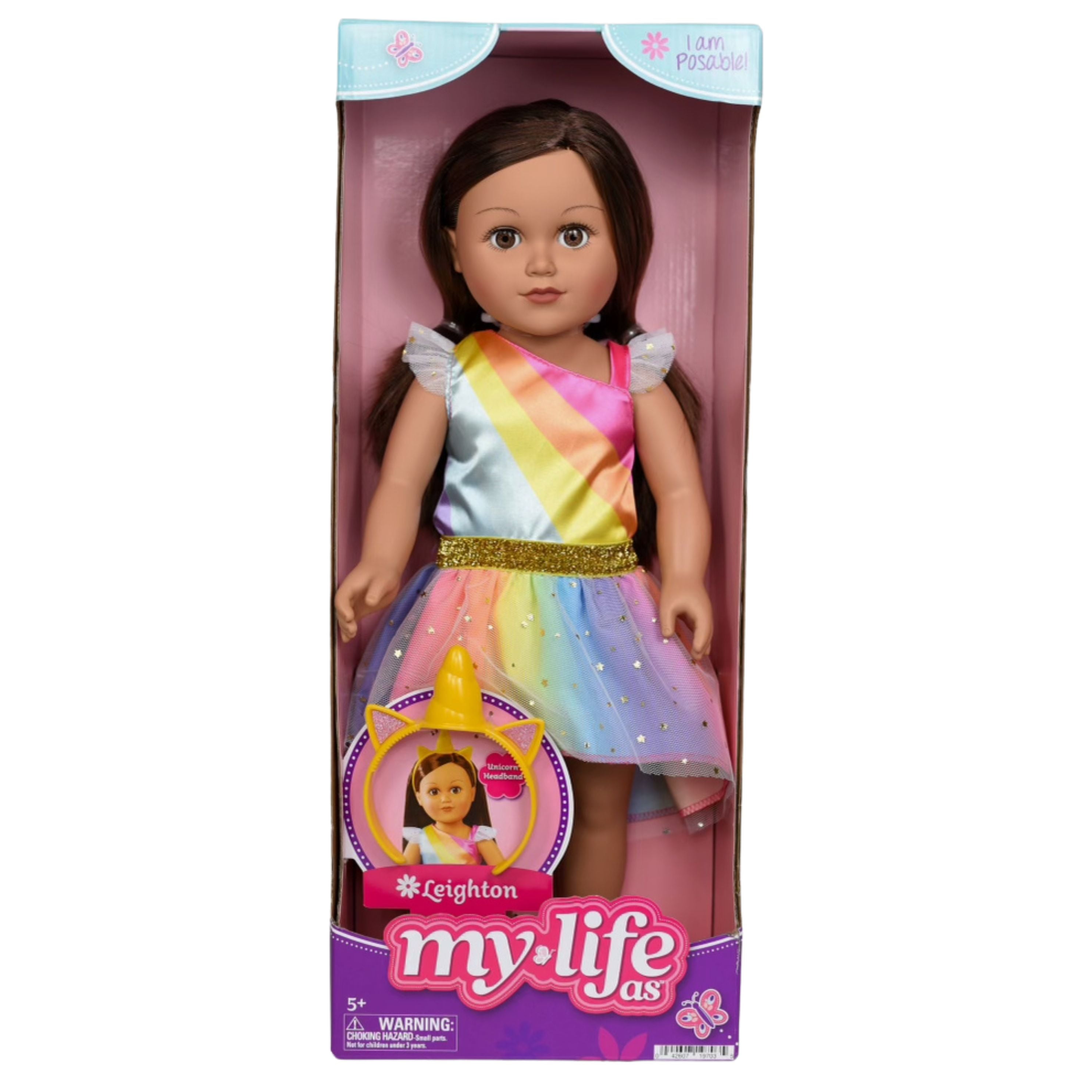 My Life As Leighton Posable 18-inch Doll, Brunette Hair, Brown Eyes