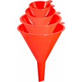 thumbnail image 1 of Embudo universal de 4 piezas - Práctica ayuda de llenado con ojales para un fácil almacenamiento - Mini embudo de llenado para cocina o taller - Embudo de aceite TUNC Sencillez, 1 of 5