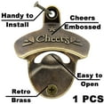 thumbnail image 3 of HAIICEN Vintage Bronze Bottle Opener Wall Mount Cheers Beer Top Opener Table Mount for Kitchen Bar, 3 of 5