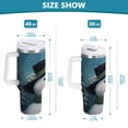 thumbnail image 3 of 30 oz Stainless Steel Tumbler Vacuum Insulated Leak Proof Stainless Steel Coffee Cup Water Bottles Green Christmas Snowman, 3 of 9