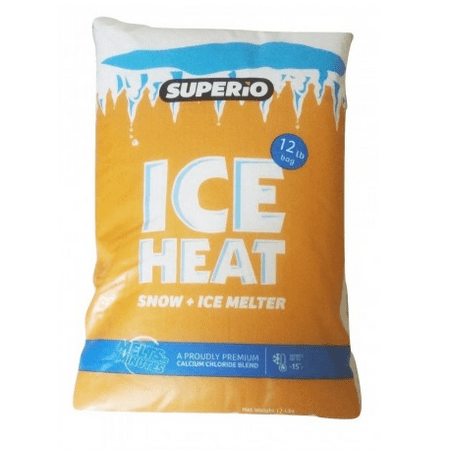 Superio Calcium Chloride Snow and Ice Melter, Melts in Minutes (12 Lb
