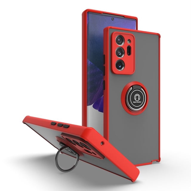 Funda de teléfono a prueba de golpes para Samsung Galaxy S8, S9, S10, Note 8, 9, 10, 23 PLUS, LITE ULTRA, S10E, cubierta con soporte de anillo magnético mate, moda Fivean unisex