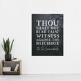 thumbnail image 2 of Ten Commandments Thou Shalt Not Bear False Witness Christian Bible Verse Quote Scripture Typography Extra Large XL Wall Art Poster Print, 2 of 3