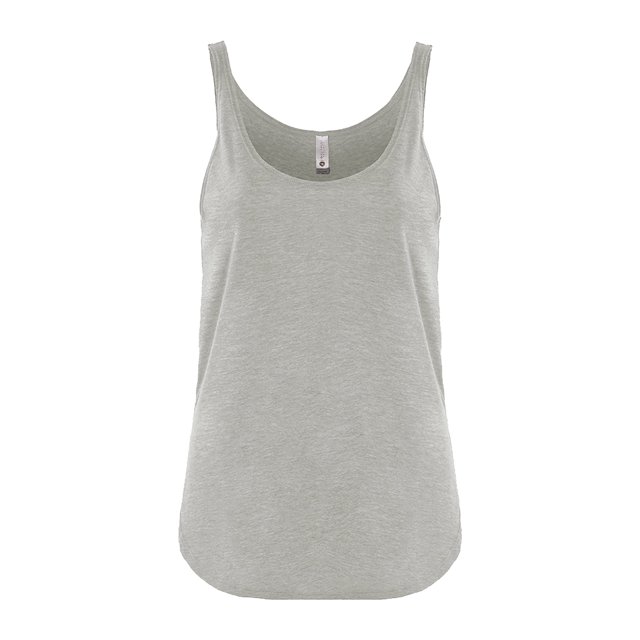 Next Level - Camiseta Sin Mangas Sin Mangas para Mujer (Gris Jaspeado)