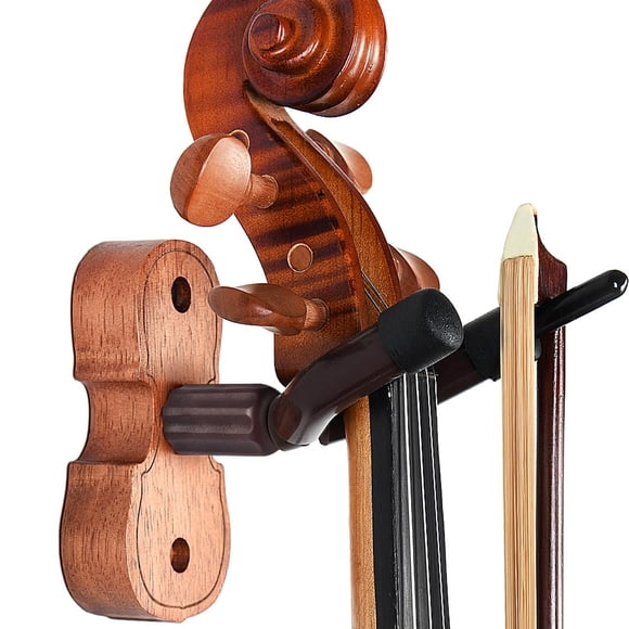 Soporte de pared para suspensión de violín con soporte para arco, soporte de pared para estudio doméstico, soporte para violín y viola