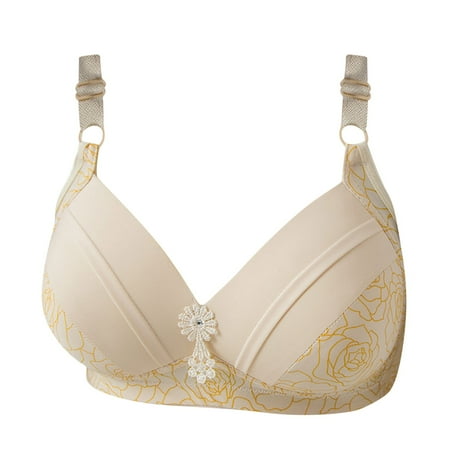 

TFDZ Wireless Bras For Women Womens Bras Woman s Comfortable Lace Breathable Bra Underwear No Rims Beige