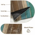 thumbnail image 6 of Non-Slip Rug Pad Rugs Rustic Green Teal Brown Wooden Rectangle Area Rugs 9x12Ft Soft Carpet Pads for Living Room Kids Room, Farm Vintage Wood Plank, 6 of 9