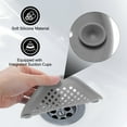 thumbnail image 3 of Uxcell 2packs Shower Drain Hair Catcher  Square Drain Strainer for Shower Kitchen, Grey, 3 of 5