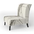thumbnail image 3 of Designart "Contemporary Minimalist Black and White V III" Black Lines Upholstered Accent Chair - Modern Arm Chair For Living Room, 3 of 5
