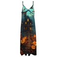 thumbnail image 4 of Halloween Scary Night Full Moon Sleeveless Dress Women's Luxury Party Dress Birthday Dresses for Women, 4 of 7