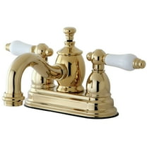 Kingston Brass KS7102PL 4 in. Centerset Bathroom Faucet, Polished Brass
